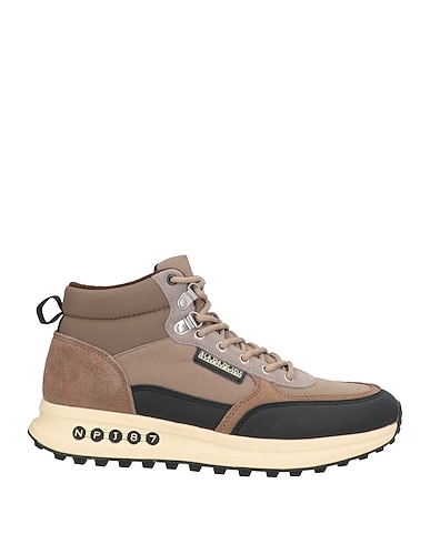 NAPAPIJRI Ankle boot Khaki Leather, Textile fibers