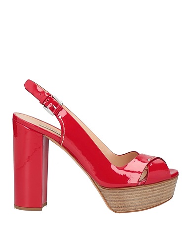 CASADEI Sandalen Rot Leder