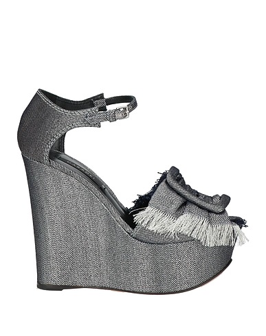 CASADEI Sandals Blue Textile fibers