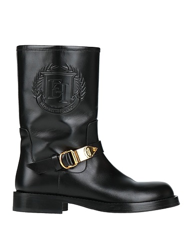 ELISABETTA FRANCHI ショートブーツ ブラック 革（なめし加工）