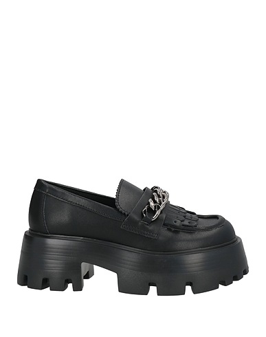 STEVE MADDEN Loafers Black Leather