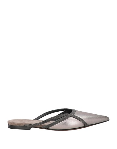 BRUNELLO CUCINELLI Mules and clogs Silver Leather