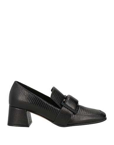 SERGIO ROSSI Loafers Black Leather