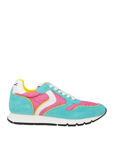 VOILE BLANCHE Sneakers Turquoise Leather, Textile fibers