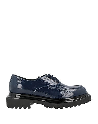 CHIARA LUCIANI Laced shoes Blue Leather