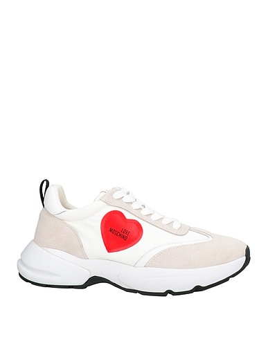 LOVE MOSCHINO Sneakers Beige Pelle, Fibre tessili