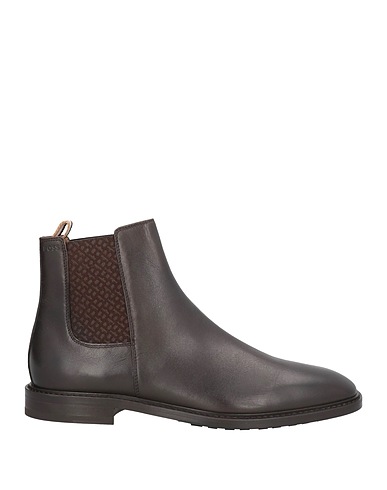 BOSS Ankle boot Dark brown Leather