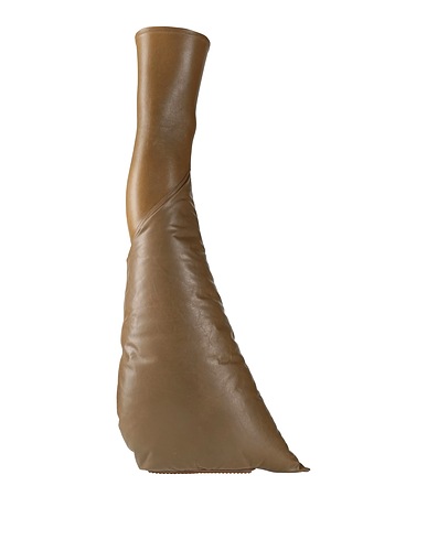 RICK OWENS Boots Light brown 65% Lambskin, 34% Cotton, 1% Elastane