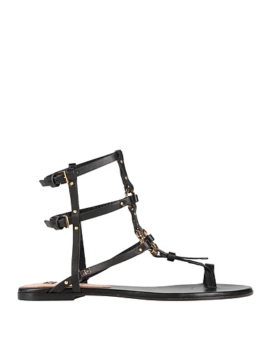 ELISABETTA FRANCHI Flip flops Black Leather