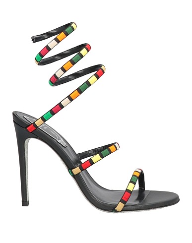 RENE' CAOVILLA Sandals Green Textile fibres