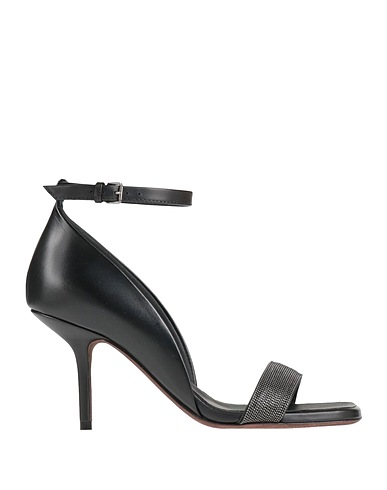 BRUNELLO CUCINELLI Sandals Black Leather