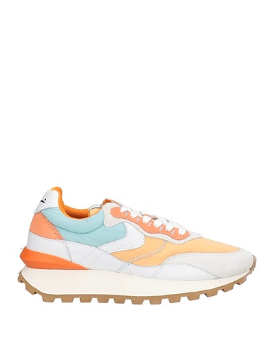 VOILE BLANCHE Sneakers Apricot Leather, Textile fibers