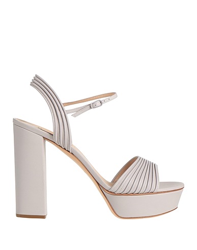 CASADEI Sandals Light grey Leather
