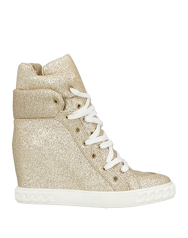 CASADEI Sneakers Gold Textile fibers