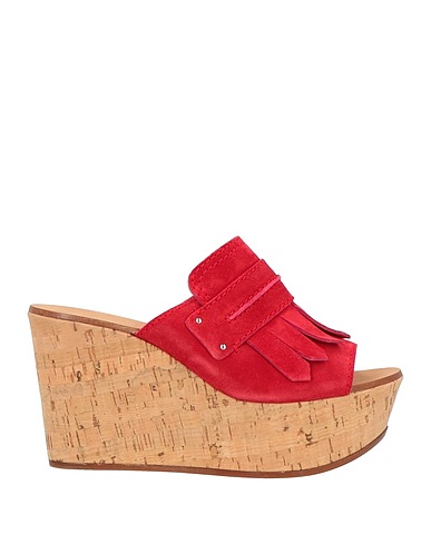 CASADEI Mules and clogs Red Leather