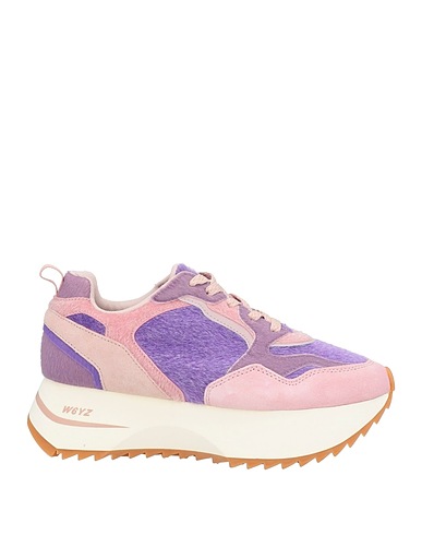 W6YZ Sneakers Lilac Leather, Textile fibers