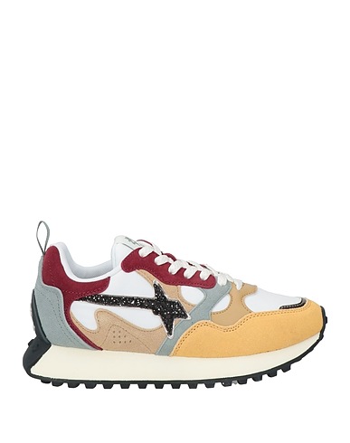W6YZ Sneakers Giallo pastello Pelle, Fibre tessili