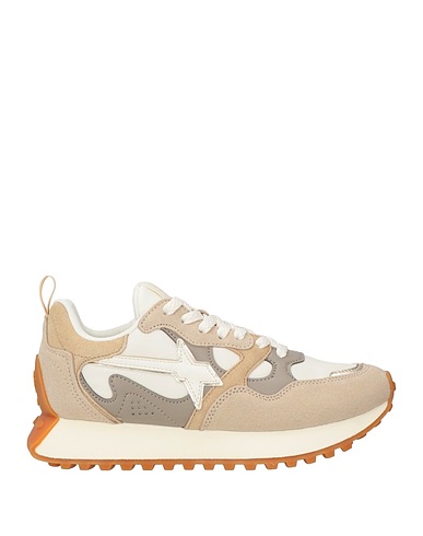 W6YZ Sneakers Beige Pelle, Fibre tessili