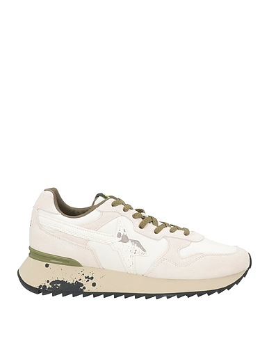 W6YZ Sneakers White Leather, Textile fibers