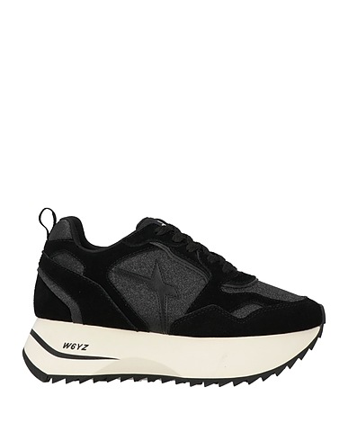 W6YZ Sneakers Schwarz Leder, Gewebefasern
