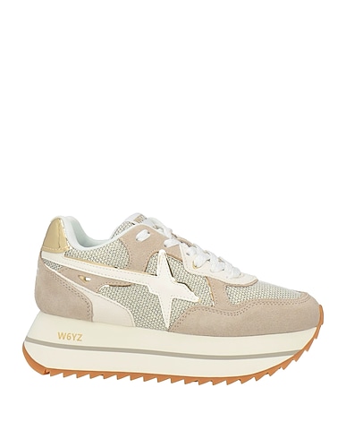 W6YZ Sneakers JUST SAY WIZZ GRIGIO CHIARO Leather, Textile fibres