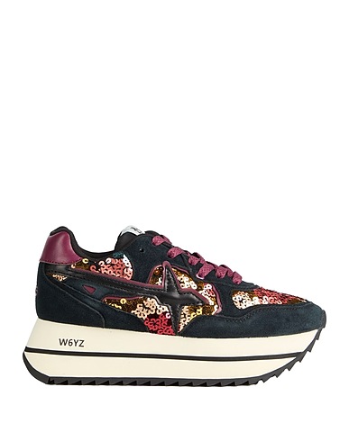 W6YZ Sneakers Black Leather, Textile fibres