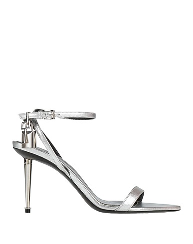 TOM FORD Sandals Silver Sheepskin, Steel, Zamak