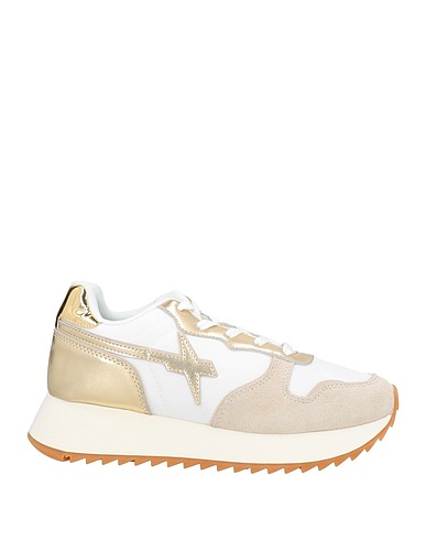 W6YZ Sneakers Beige Leder, Gewebefasern