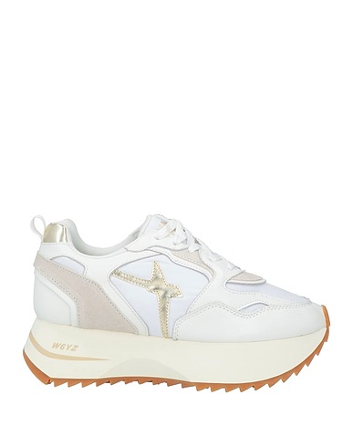 W6YZ Sneakers White Leather, Textile fibres