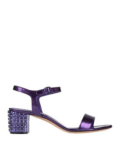 CASADEI Sandals Purple Leather