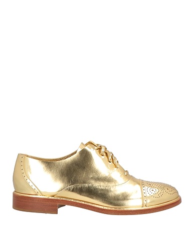 CASADEI Laced shoes Gold Leather