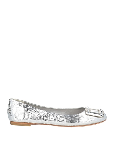 CASADEI Ballet flats Silver Leather
