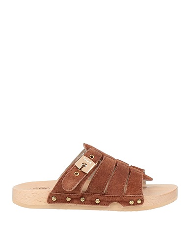 SCHOLL Mules and clogs Brown Leather