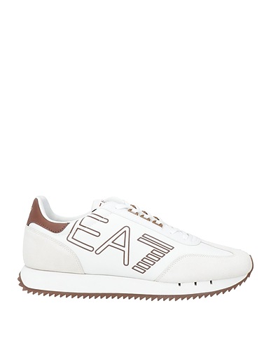 EA7 Sneakers White 100% Polyamide, Cow leather, Polyester, Polyurethane coated