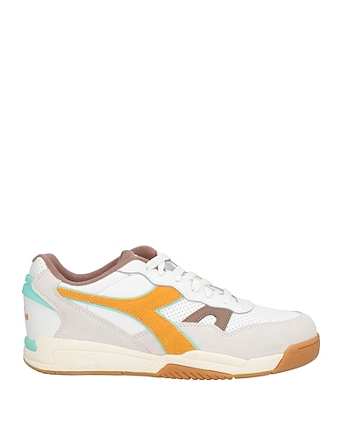 DIADORA Sneakers White Leather, Textile fibres