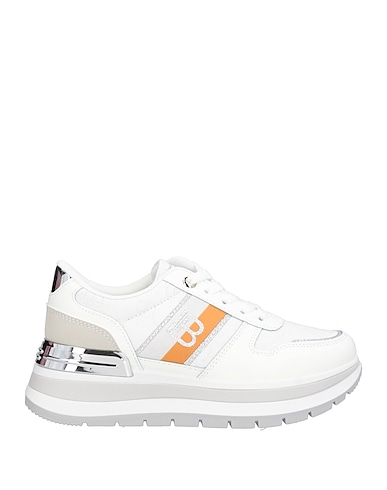 LAURA BIAGIOTTI Sneakers White Polyurethane, Textile fibres