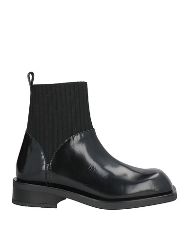 BY MALENE BIRGER Ankle boot Black Leather, Textile fibers