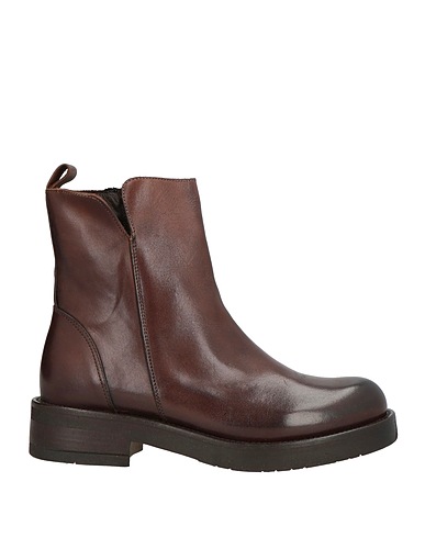 EXTON Ankle boot Dark brown Calfskin