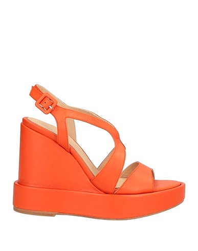 PALOMA BARCELÓ Sandals Orange Leather