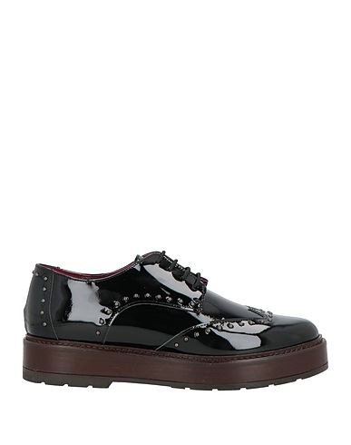 LORENZO MARI Laced shoes Black Leather