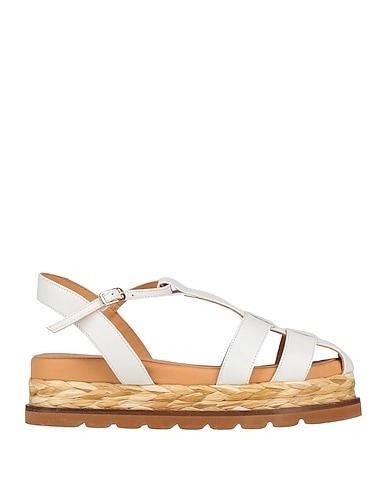 ELVIO ZANON Sandales Cuir, Raphia naturel