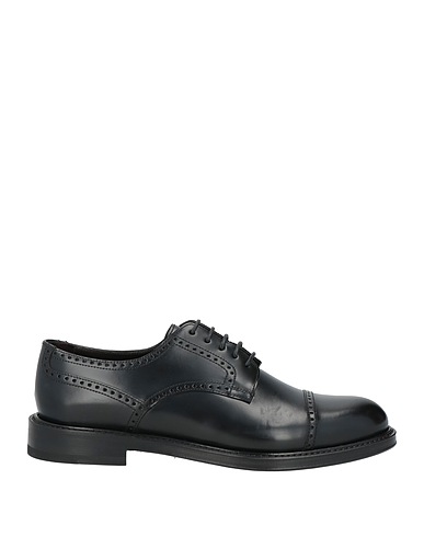 TAGLIATORE Laced shoes Black 100% Calfskin