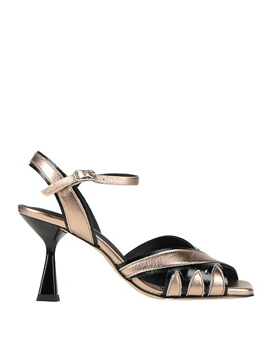 ELVIO ZANON Sandals Bronze Leather