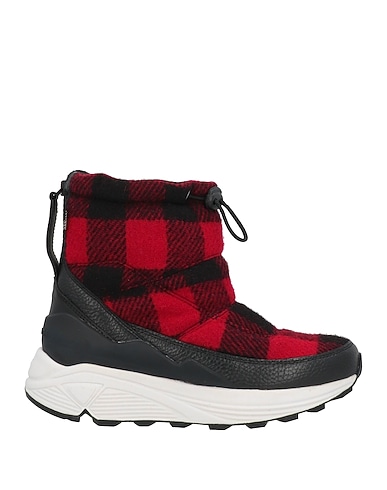 WOOLRICH Ankle boot ROSSO Leather, Textile fibers