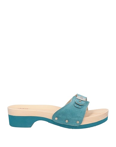 SCHOLL Mules and clogs ICONIC Deep teal Leather