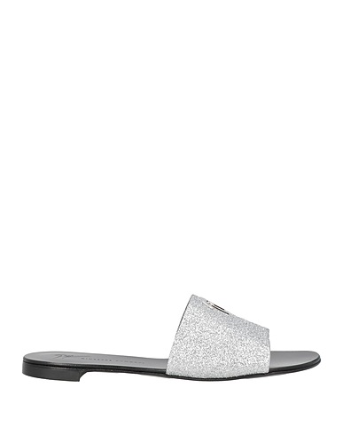 GIUSEPPE ZANOTTI Sandals Silver Textile fibers