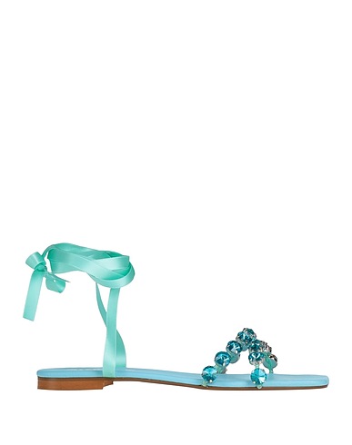 MYCHALOM Sandales Turquoise Fibres textiles