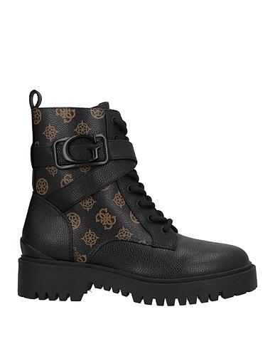 GUESS Ankle boot Black Textile fibres