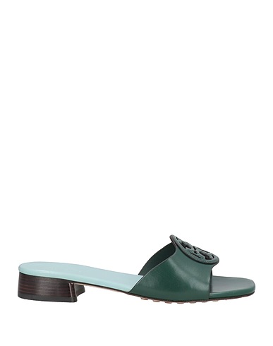 TORY BURCH Sandals Dark green Calfskin