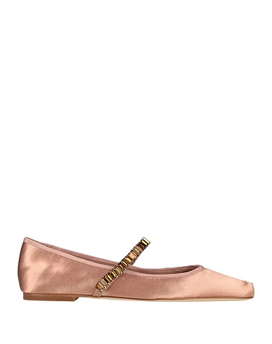 TORY BURCH Ballerines Fibres textiles, Cuir